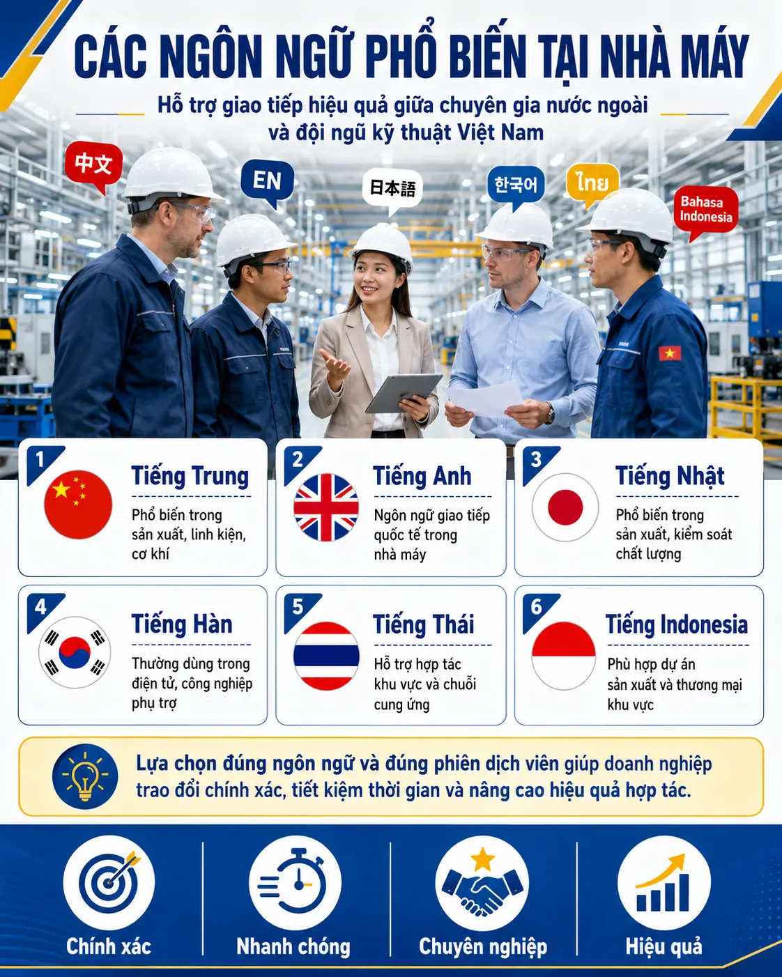 Dịch vụ cung cấp phiên dịch tại nhà máy