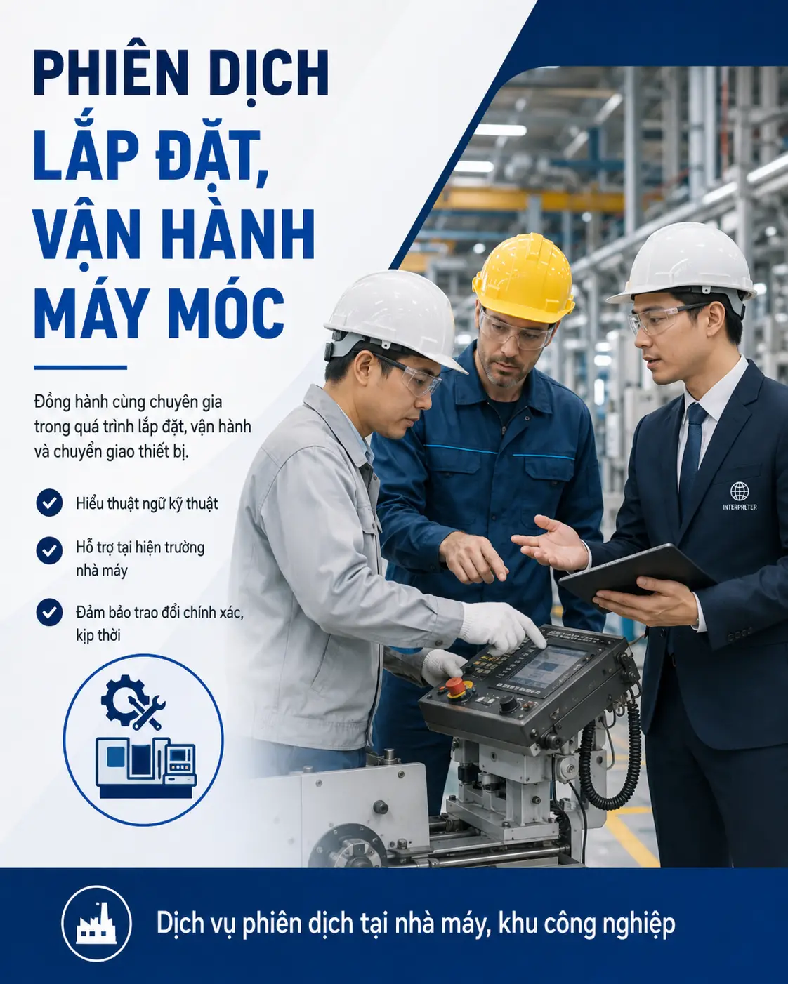 Dịch vụ cung cấp phiên dịch tại nhà máy