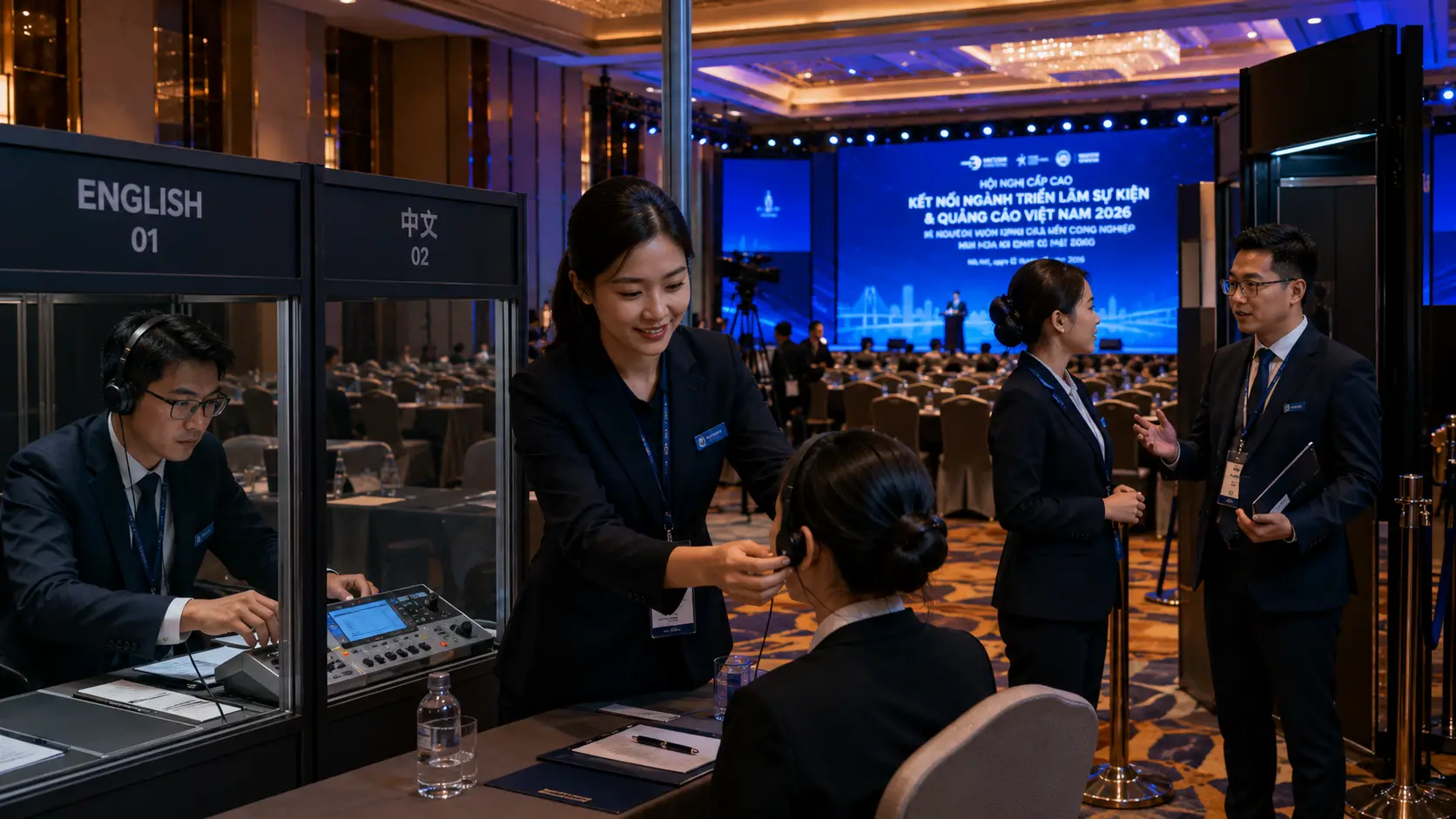 Phiên dịch cabin ANH-TRUNG-HÀN tại VINSPRIST